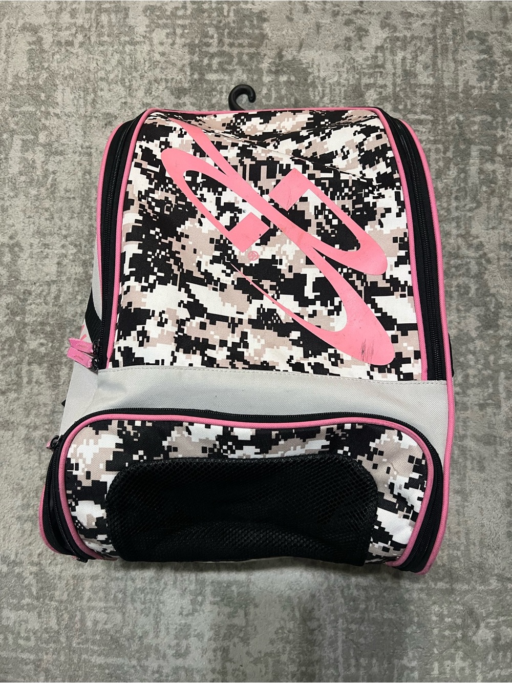 Boombah Pink & black digital camo softball bag
